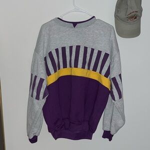 Vintage Purple and Gray Men's Sweater